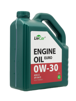 LIVCAR EURO ENGINE OIL 0W30 ACEA C2 API SN/CF 4Л